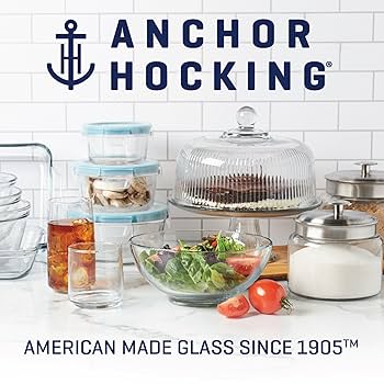 ANCHOR HOCKING 調理用ボウル 4個セット Amazon.com | Anchor Hocking 4 Pc. Glass Bakeware Set 91036
